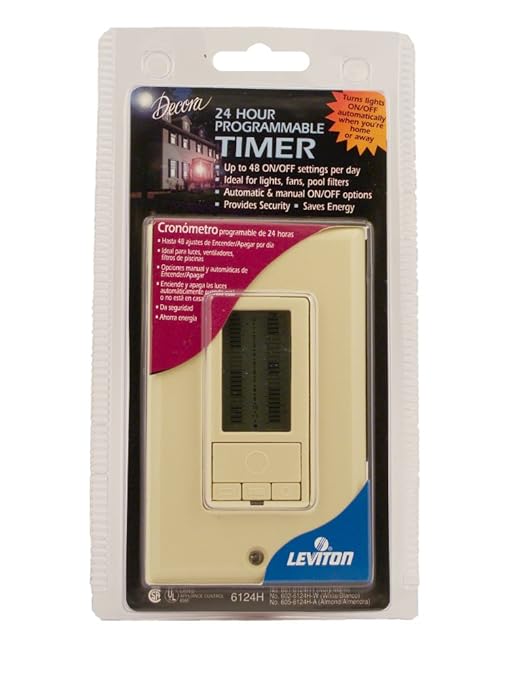 Leviton 6124HI Leviton 6124HI Decora LCD Timer Switch (24 Hour