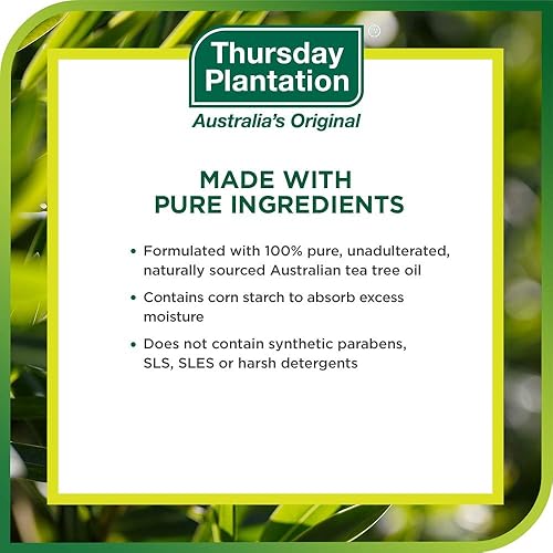 Miniatura 4 de Thursday Plantation Polvo para pies de árbol de té, ayuda a prevenir el olor y el sudor de los pies, 3.5 onzas