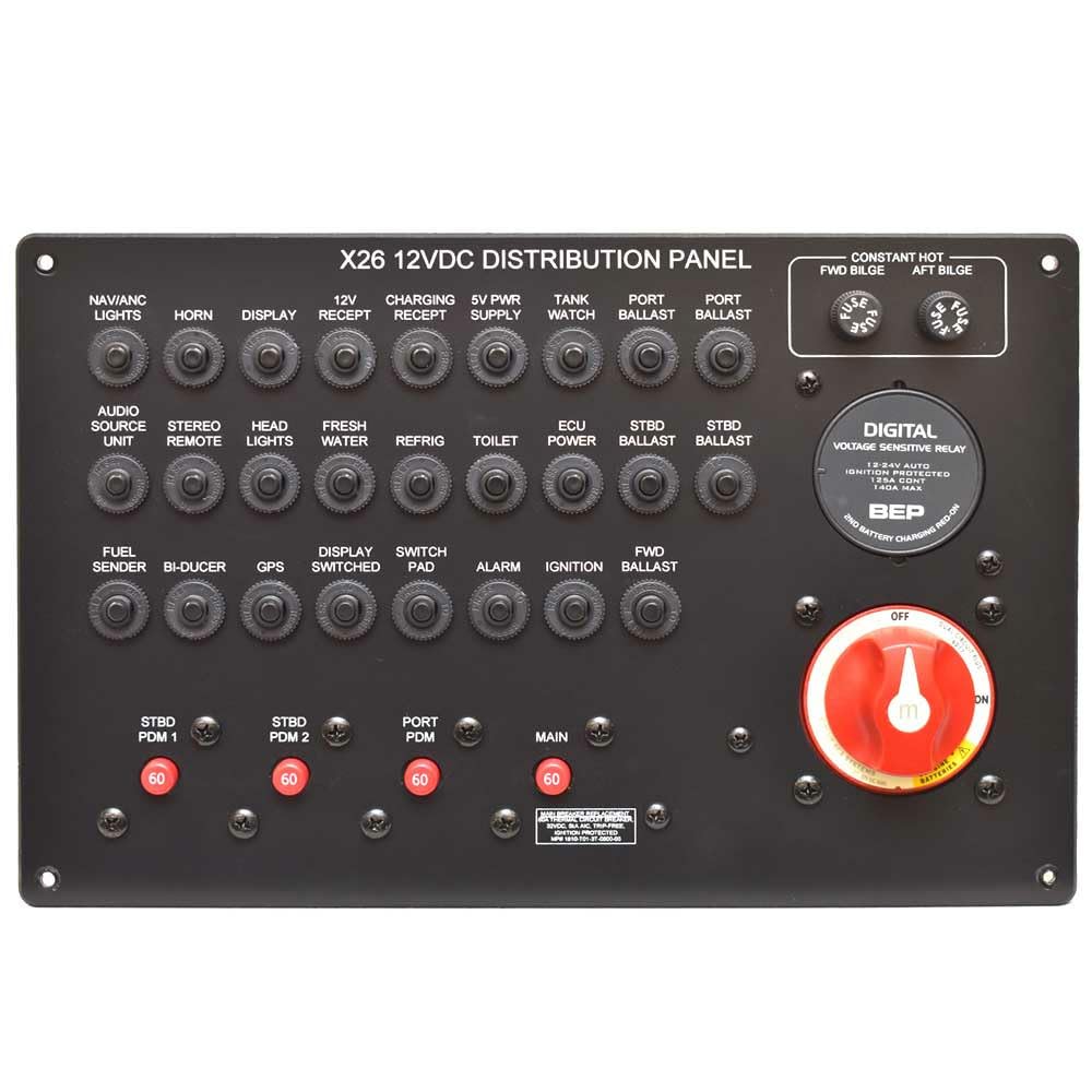 MasterCraft Boat Battery Breaker Panel 501222A | X26 Black 12VDC 2019