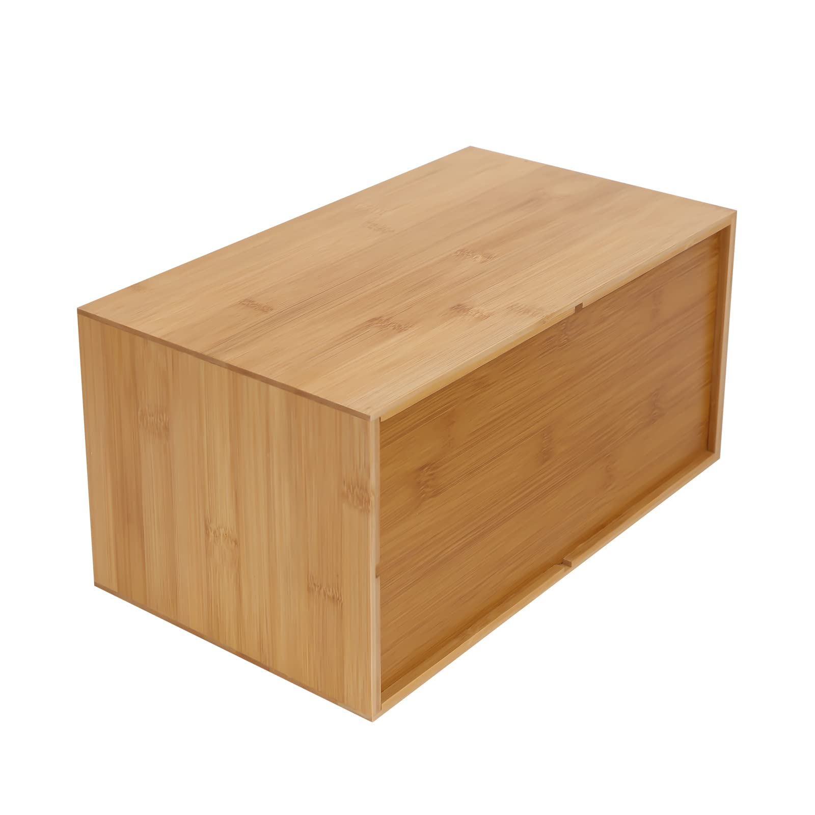 Organizer da scrivania in bambù con 3 cassetti, in bambù naturale, con parte superiore posizionabile, per ufficio, soggiorno, camera da letto