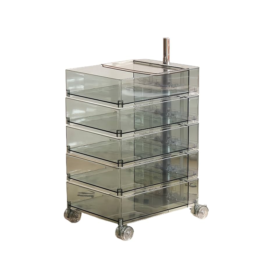 Amazon.co.jp: カラーラック ワゴン キャスター付き 5段トレイ