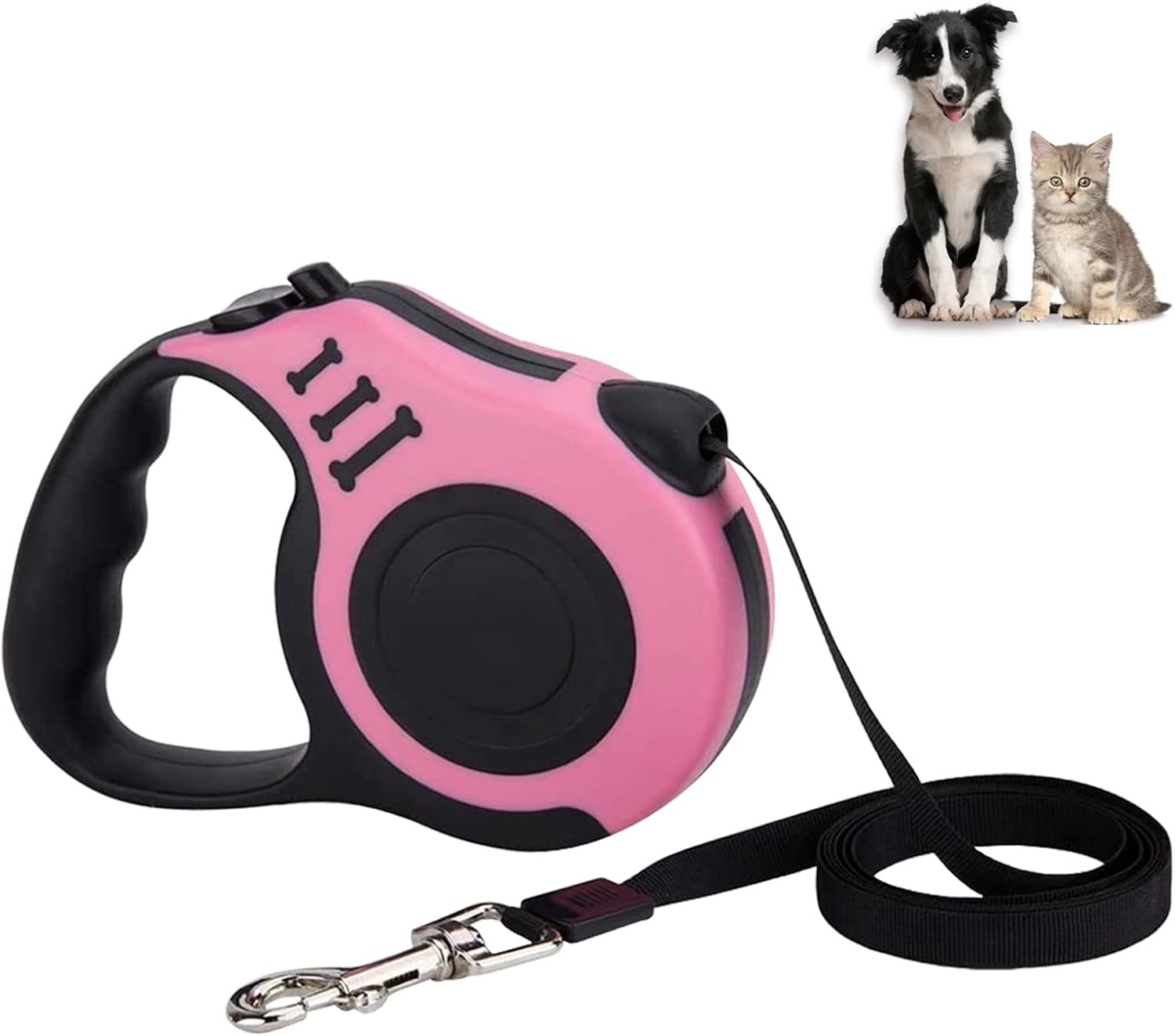 Retractable Dog Lead, 5 m Retractable Dog Leash, with NonSlip Handle
