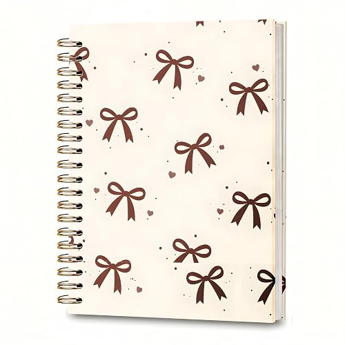 A5 Aesthetic Spiral Notebook for Women, Lined Journal for Writing,
