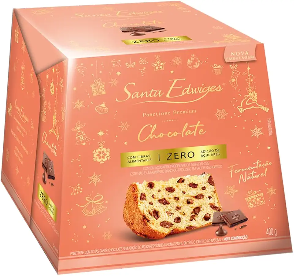 Panettone Chocolate Zero Açúcar Santa Edwiges 400g