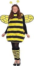 Generisch Bee Costume Women's Bee Costume with Bee Headband, Wings, Leg Sleeves, Yellow Honey Bee Dress Fancy Dress Costumes for Animal Costume Carnival Dress Up Party Cosplay