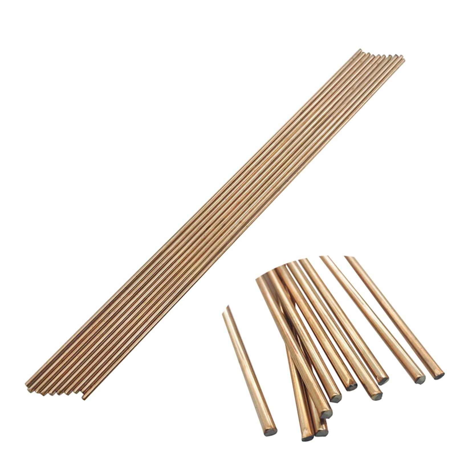 Bacchette di apporto TIG in rame rosso da 10 pezzi, filo for saldatura for brasatura 1.6/2.4/3.2×330 mm for acciaio dolce e A18(1.6mm)