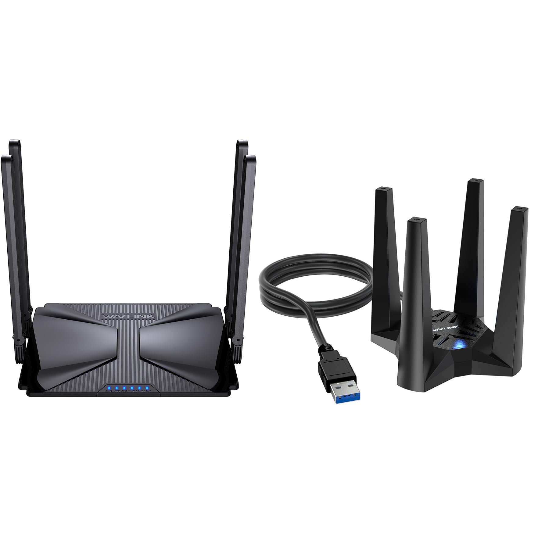 WiFi 6 Router and USB WiFi 6 Adapter Bundle