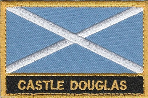 Emblems-Gifts Red Green Castle Douglas Scotland Town & City Embroidered Sew On Patch Badge