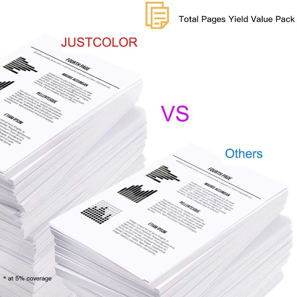 JUSTCOLOR Compatible Toner Cartridge Replacement for HP 90A CE390A use with HP Laserjet Enterprise 600 M602 M601 M4555 M602dn M602n M602x M603dn M603n M4555f M4555h Printer (Black, 1-Pack)
