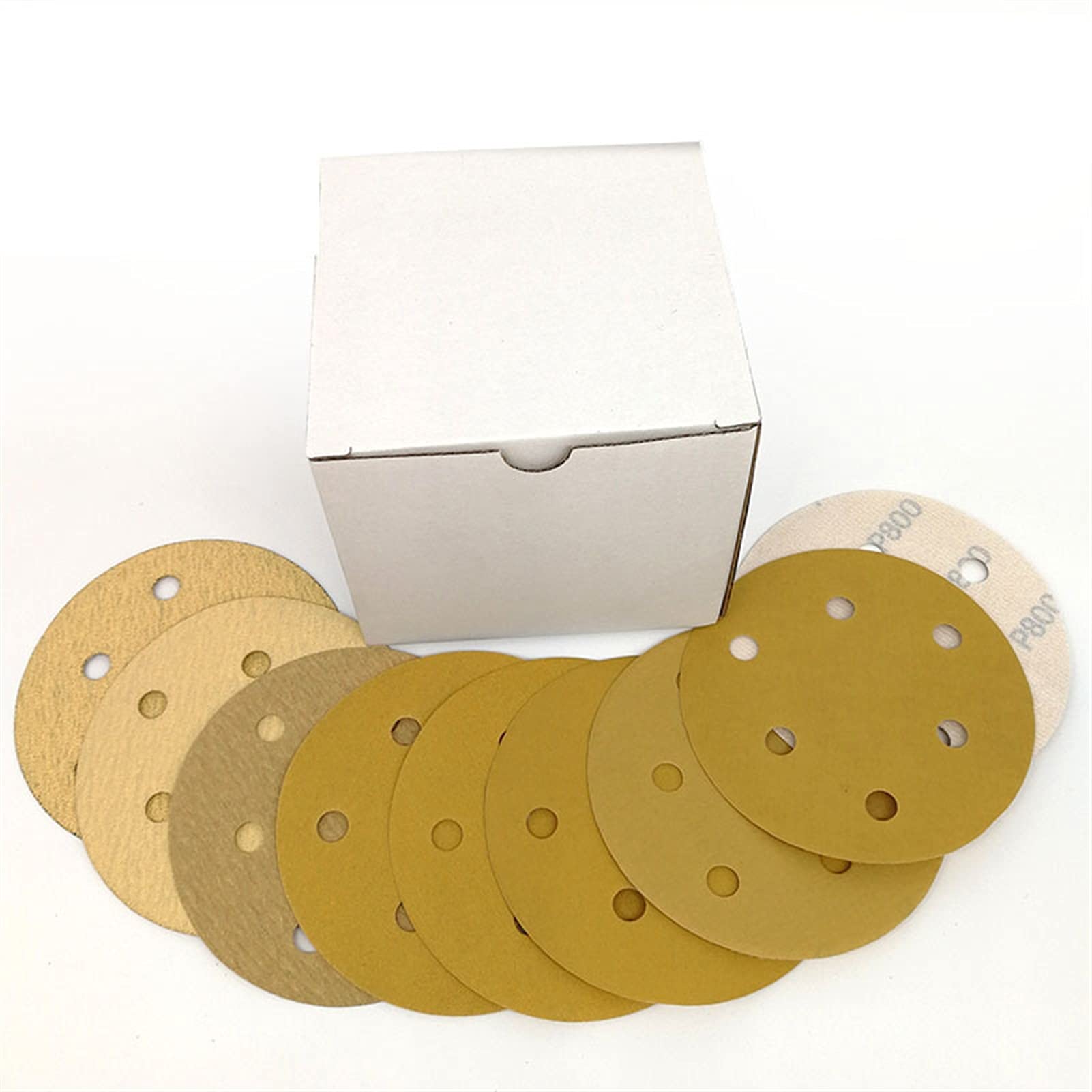 Papel de lija de lijadora 100 piezas de gancho de 6 pulgadas de 6 pulgadas y papel de lija de bucle Discos abrasivos de 60 a 1000 gramos de óxido de aluminio para lijar de metal y metal (Grit : 320)