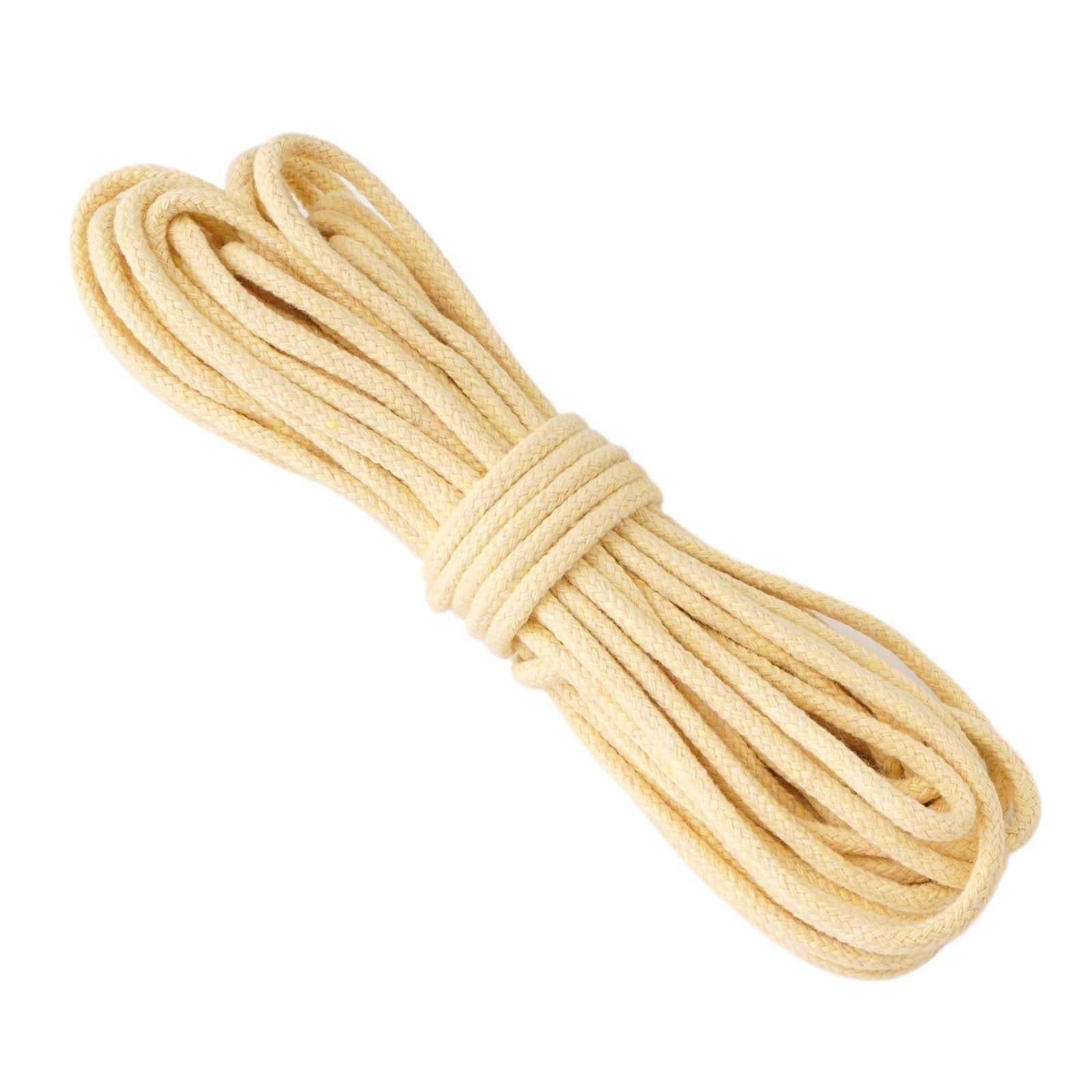 Cotton Macrame Cord 4mm 10m Core Spun Cotton Braided Rope Solid Color for DIY Tapestry Phone Bag Pendant Pet Leash Handcraft Decoration Accessories(Color33)