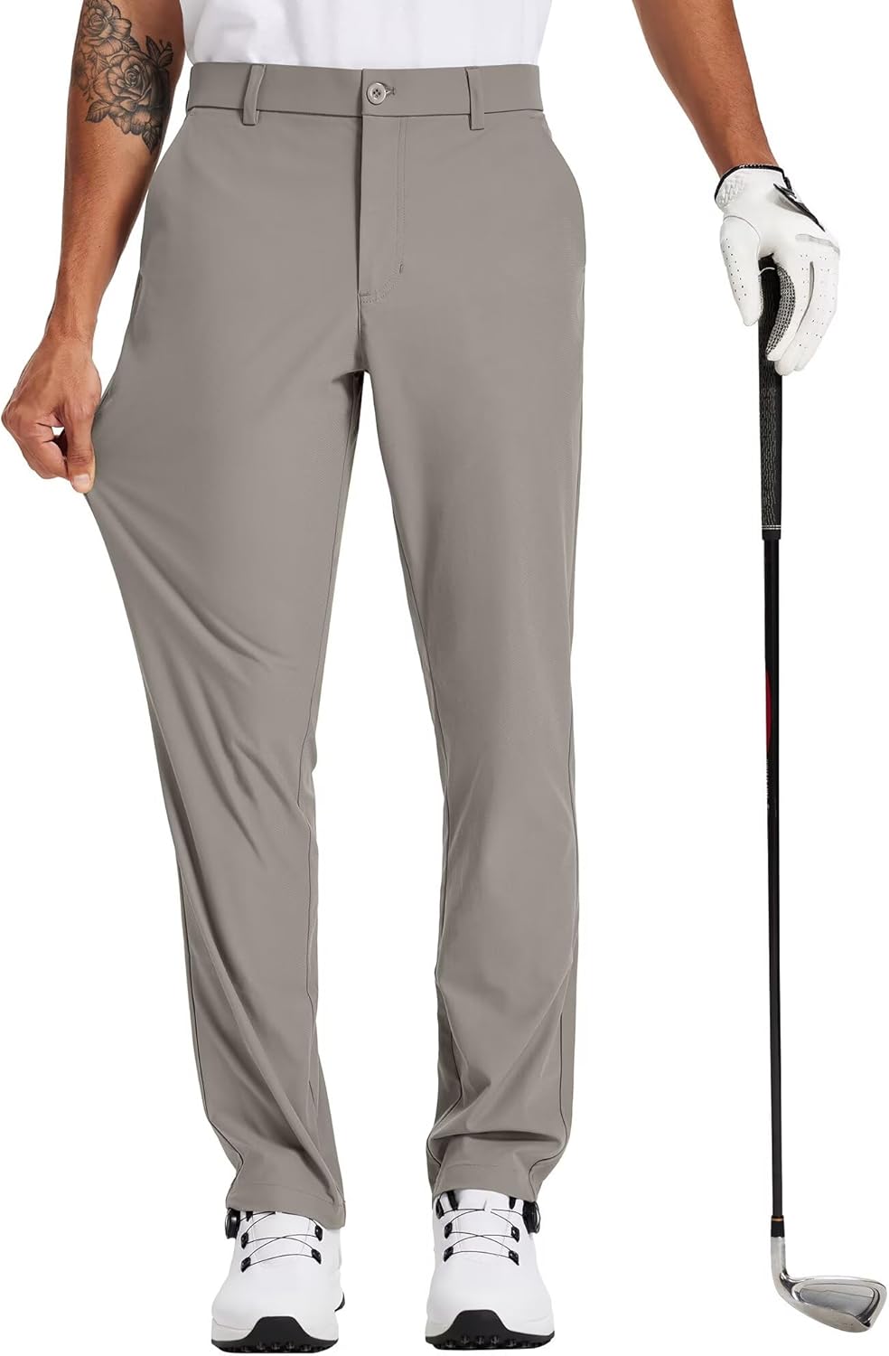 Tyhengta Men's Golf Pants 30"/32"/34" Lightweight Comfy Stretch Work Dress Pants