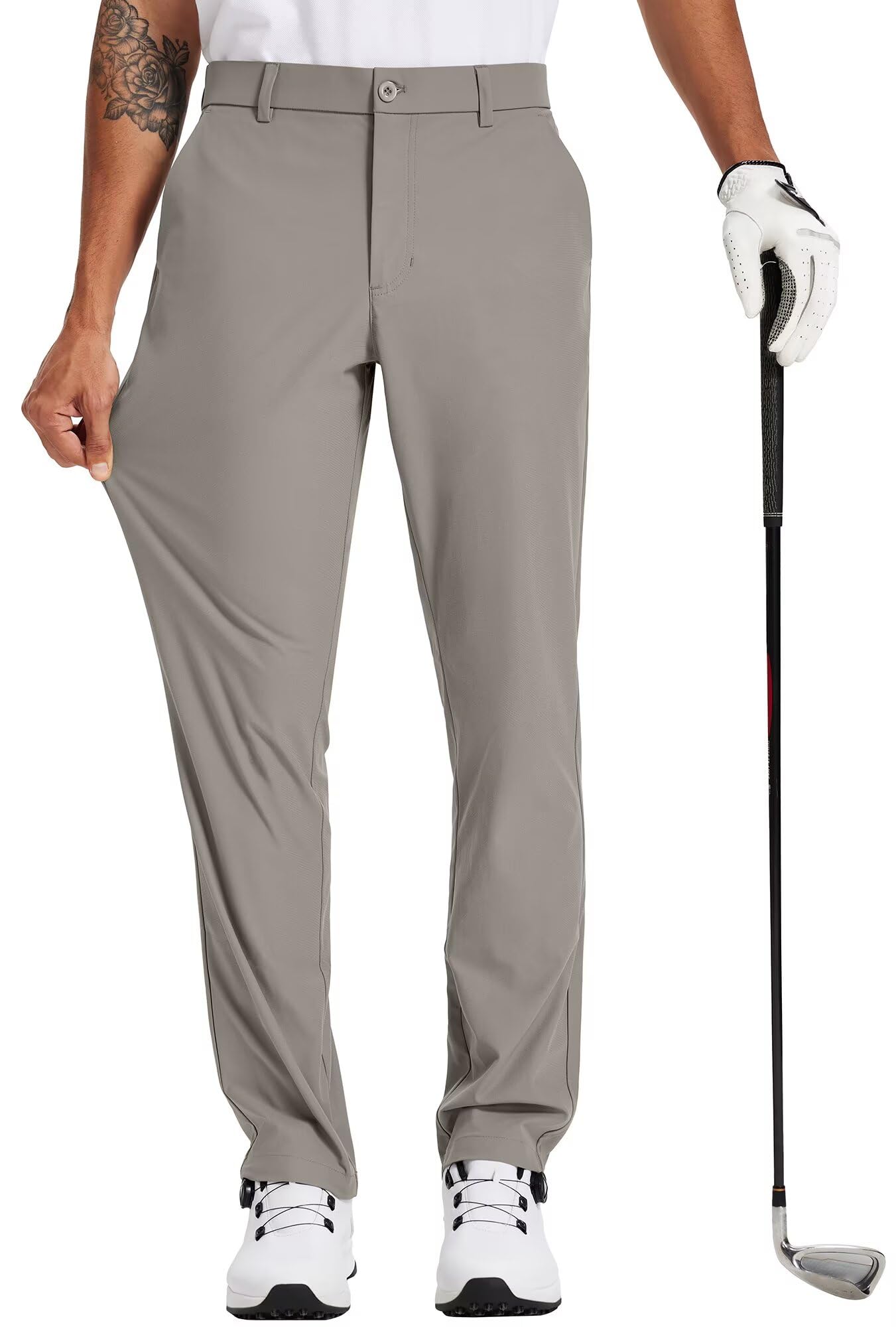Tyhengta Men's Golf Pants 30"/32"/34" Lightweight Comfy Stretch Work Dress Pants