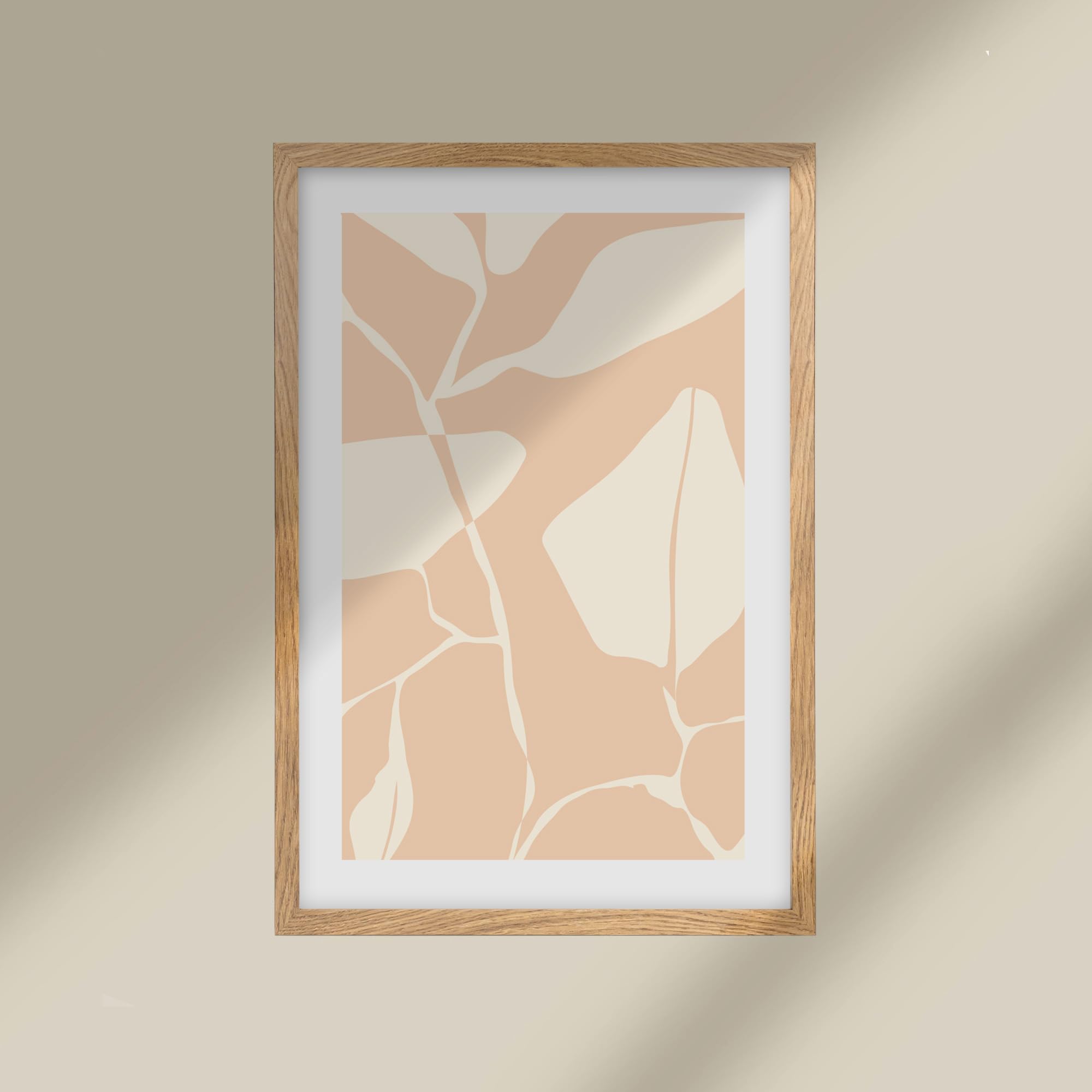 Bilderrahmen 40x60 cm Eichenfarbe, MDF Umweltfreundlichem Rahmen mit Bruchsicheren Plexi, Aufhänger und Aufsteller