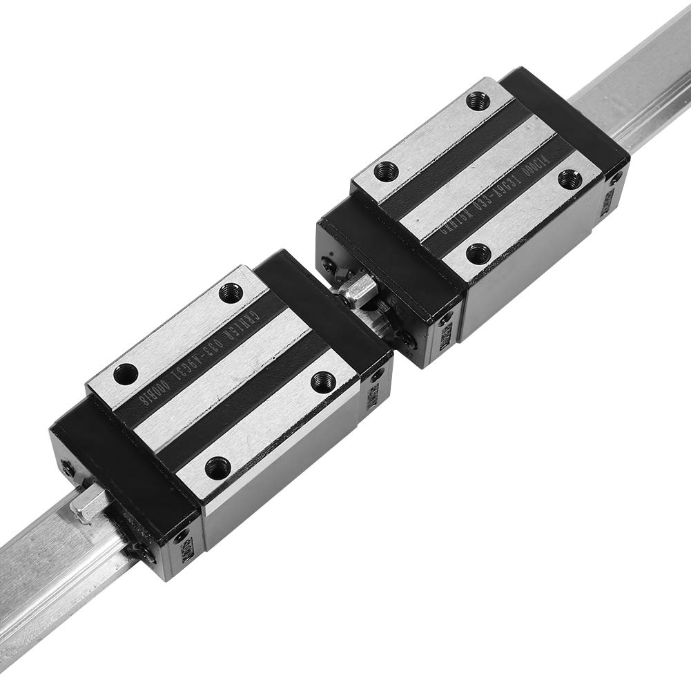 Rail de guidage linéaire HG15 400 mm Bloc coulissant à roulement linéaire en fonte durable de haute précision avec patins anti-poussière pour équipement d'automatisation 2 rails 4