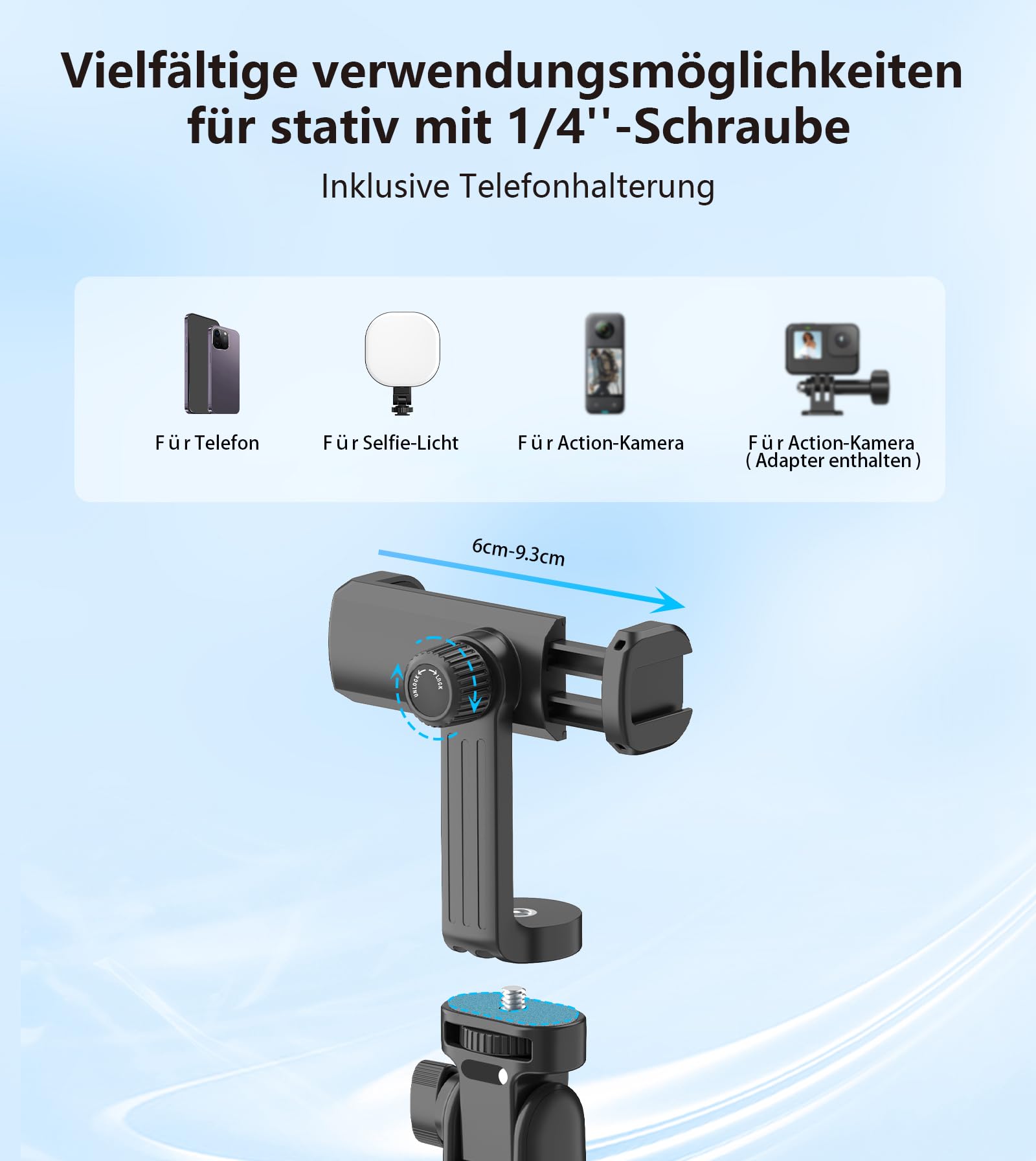 Gahenwo 173cm Selfie Stick Stativ, Einbeinstativ Tripod für Action-Kamera, All-in-1 Handy Stativ mit Fernbedienung,Tragbarer Reisen Telefonstativ-Ständer Foto Video-Kits kompatibel mit iPhone/Android