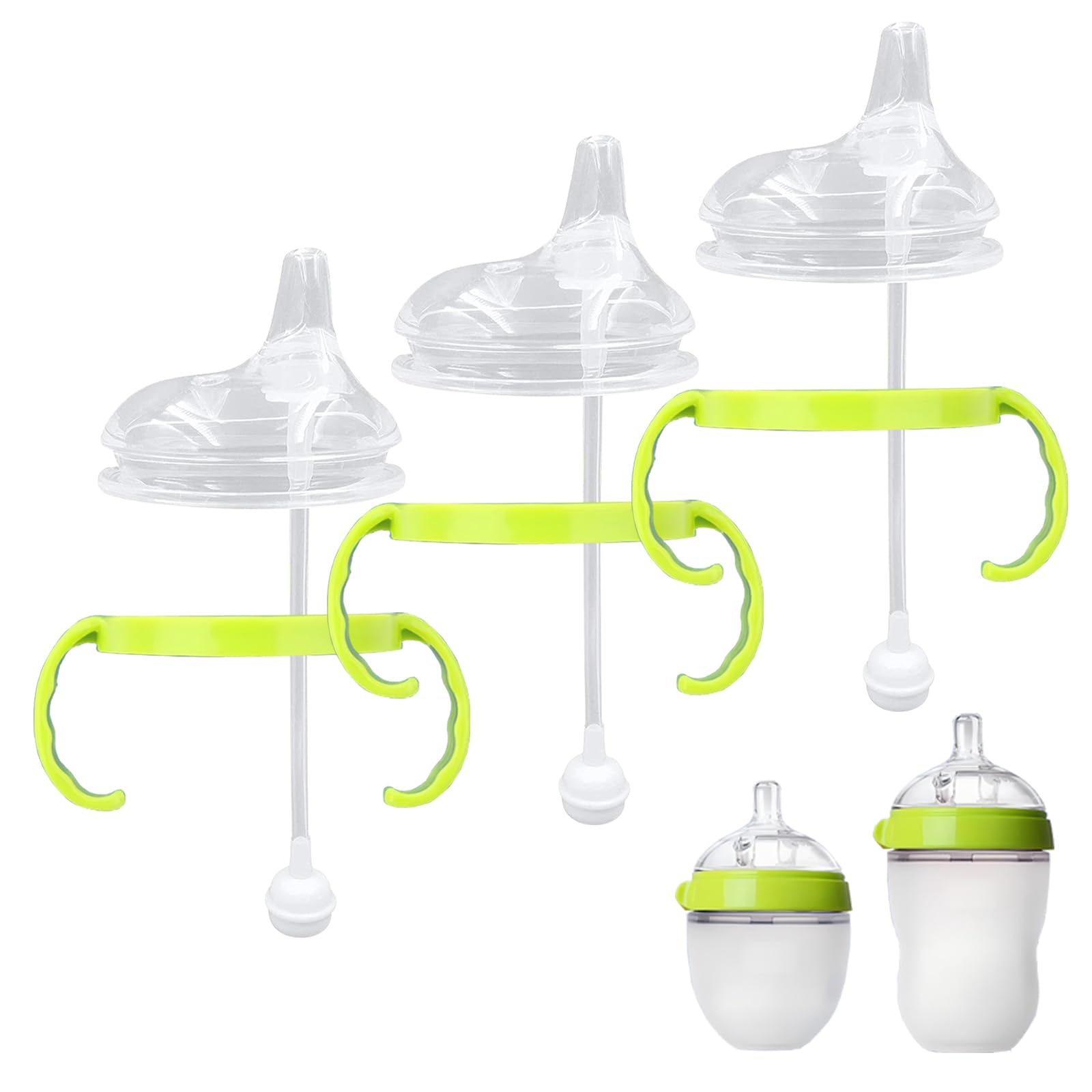 Sippy Cup Conversion Kit for Comotomo Baby Bottles Soft Spout Top