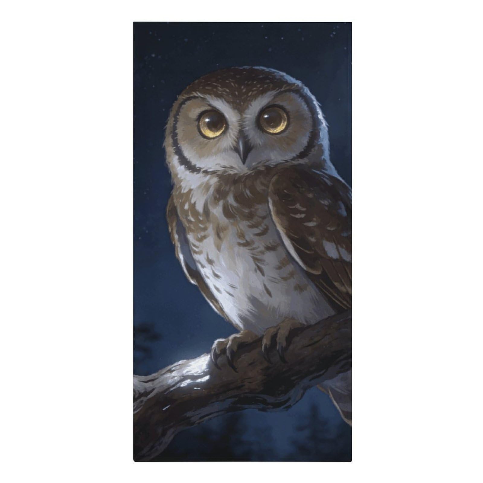 Fodpand Girls Style Lightweight Microfiber Large Overszed Night Owl Beach Towel 30.3X61.4 In Sand Blanket Travel, Swim, Bathroom, Women Adults Gift Soft Big Pool Swim Towels