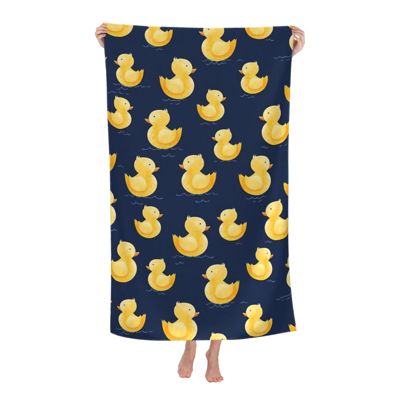LSRCPD Beach Towel Duck Microfiber Beach Towels Blanket Oversized Tropical Big Extra Large XL Pool Towels Quick Dry Sandproof for Women Girls Kids