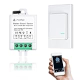 Matter Wireless Remote Switch,WiFi Smart Light Switch Works with Alexa and Google Home, RF Remote Control&Voice Control&Timer&Schedule,2.4G Wi-Fi Only,Neutral Wire Required, hub Required.