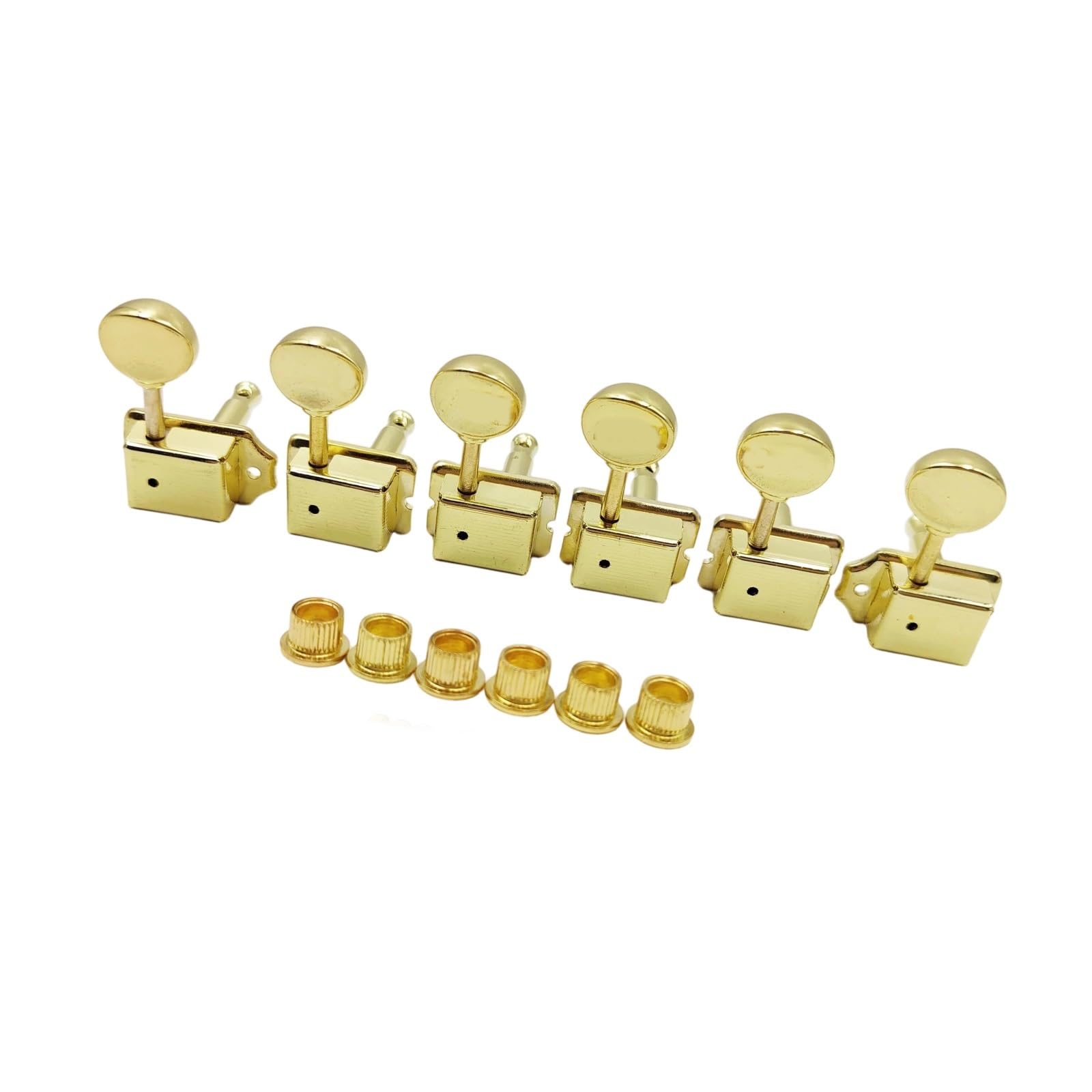 Clavijas De Afinación Metal Semicerradas Para Accesorios Guitarra Eléctrica ST SQ Clavijas Guitarra(Gold)