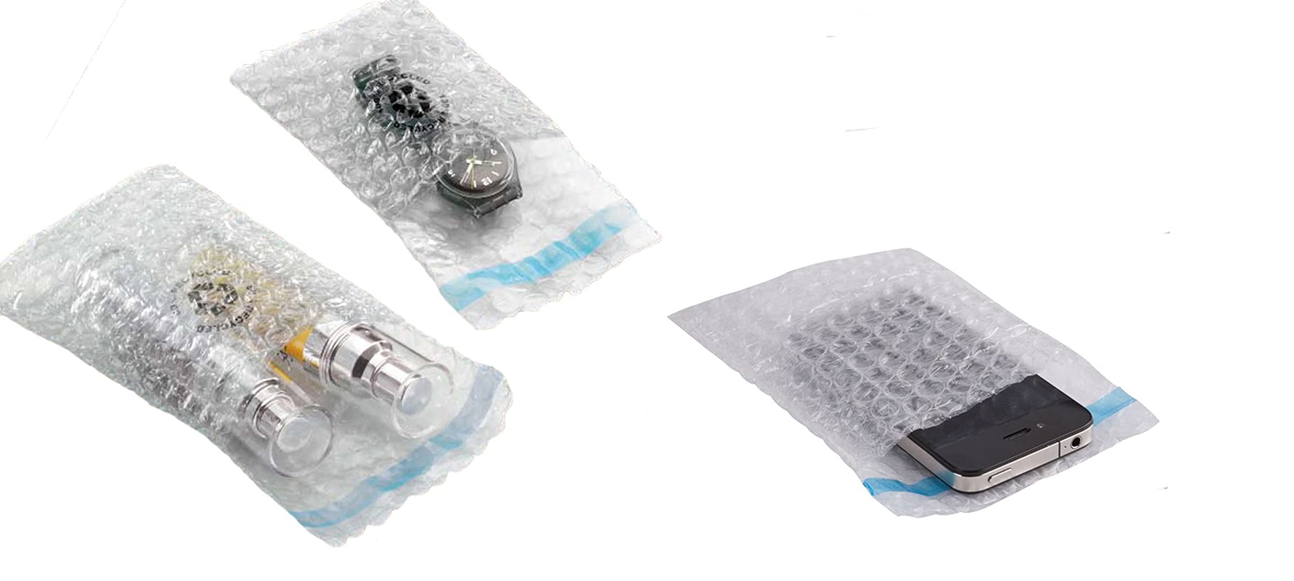 Jeco - Lot de 200 sachets bulles d'air tricouche 150 x 200 mm 100 microns avec rabat adhésif 45 mm