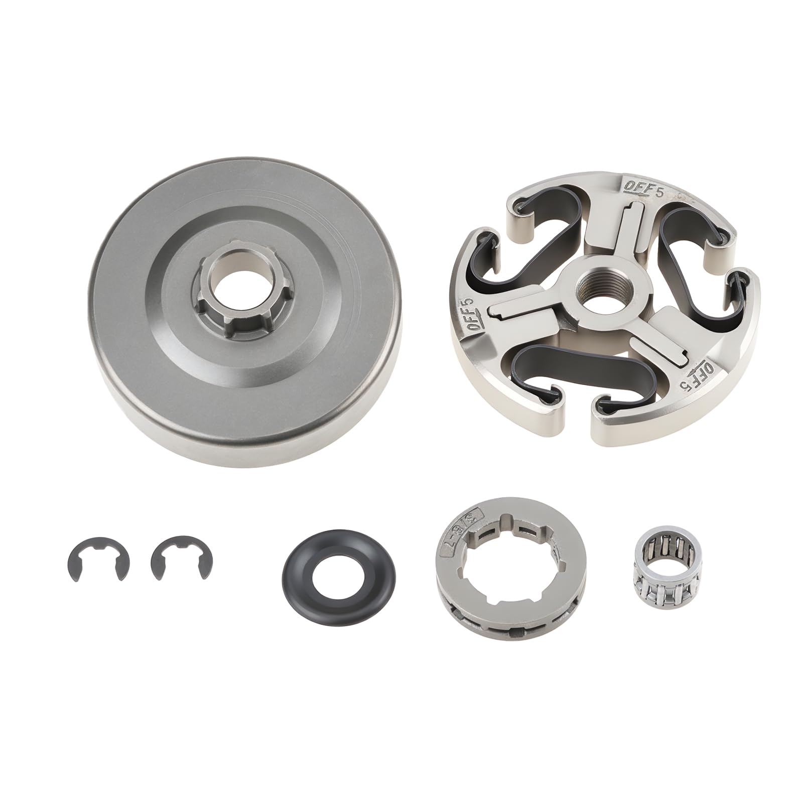 Briny River Chainsaw Clutch Drum Sprocket Kit 3/8" Pitch 7 Tooth Replacement Set Compatible with Husqvarna 372XP 372 X-Torq XPX 365 X-Torq