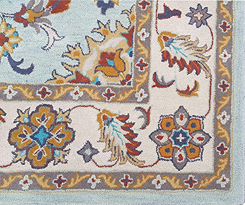 Image of Mordern Design Handmade Tufted Carpet Pure Woollen Export Quality Carpet for Living Room, Bedroom Hall [ Size 12 x 12 Round, Color Multi T1 ]