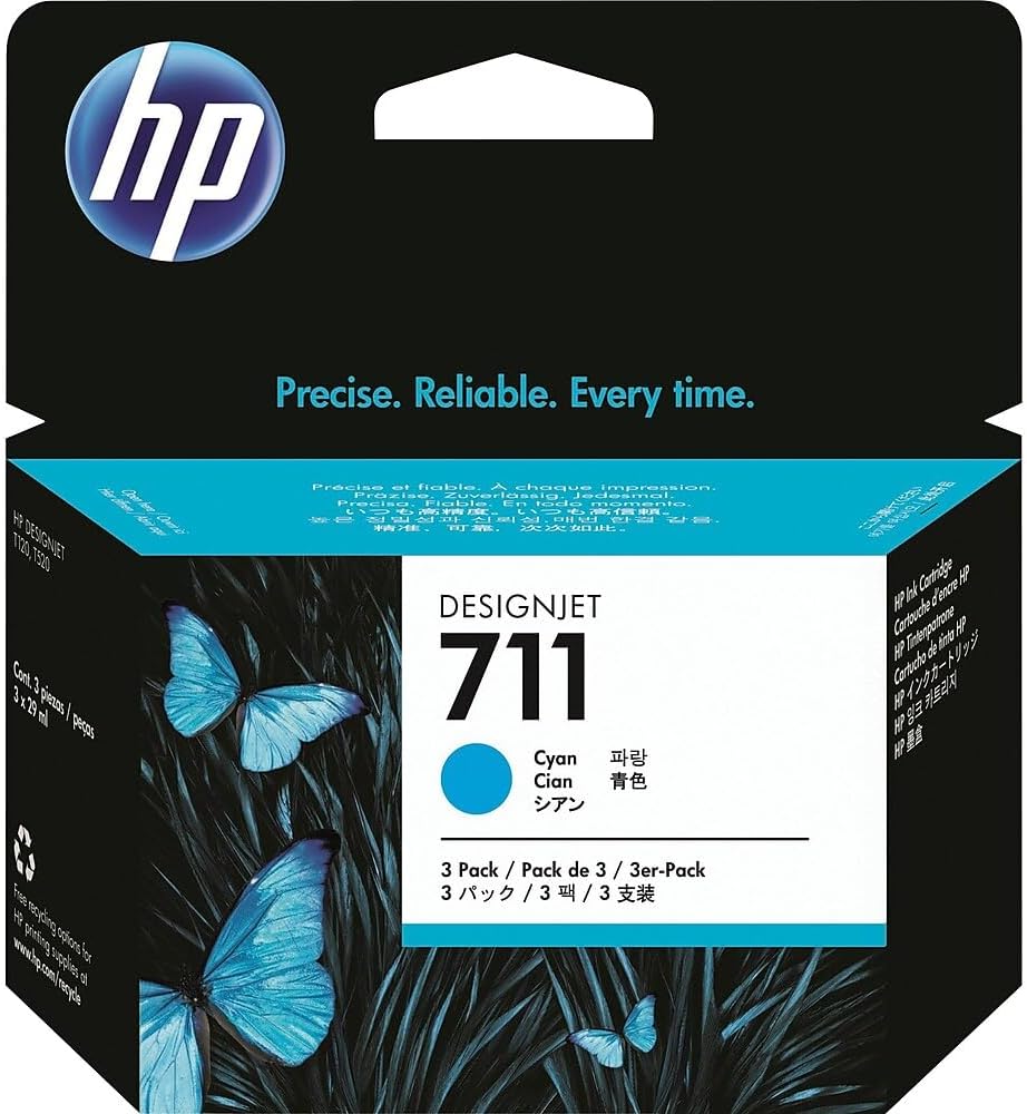 ヒューレット・パッカード HP711 インクカートリッジ シアン 29ml/個 染料系 CZ134A 1箱(3個) (×3セット)