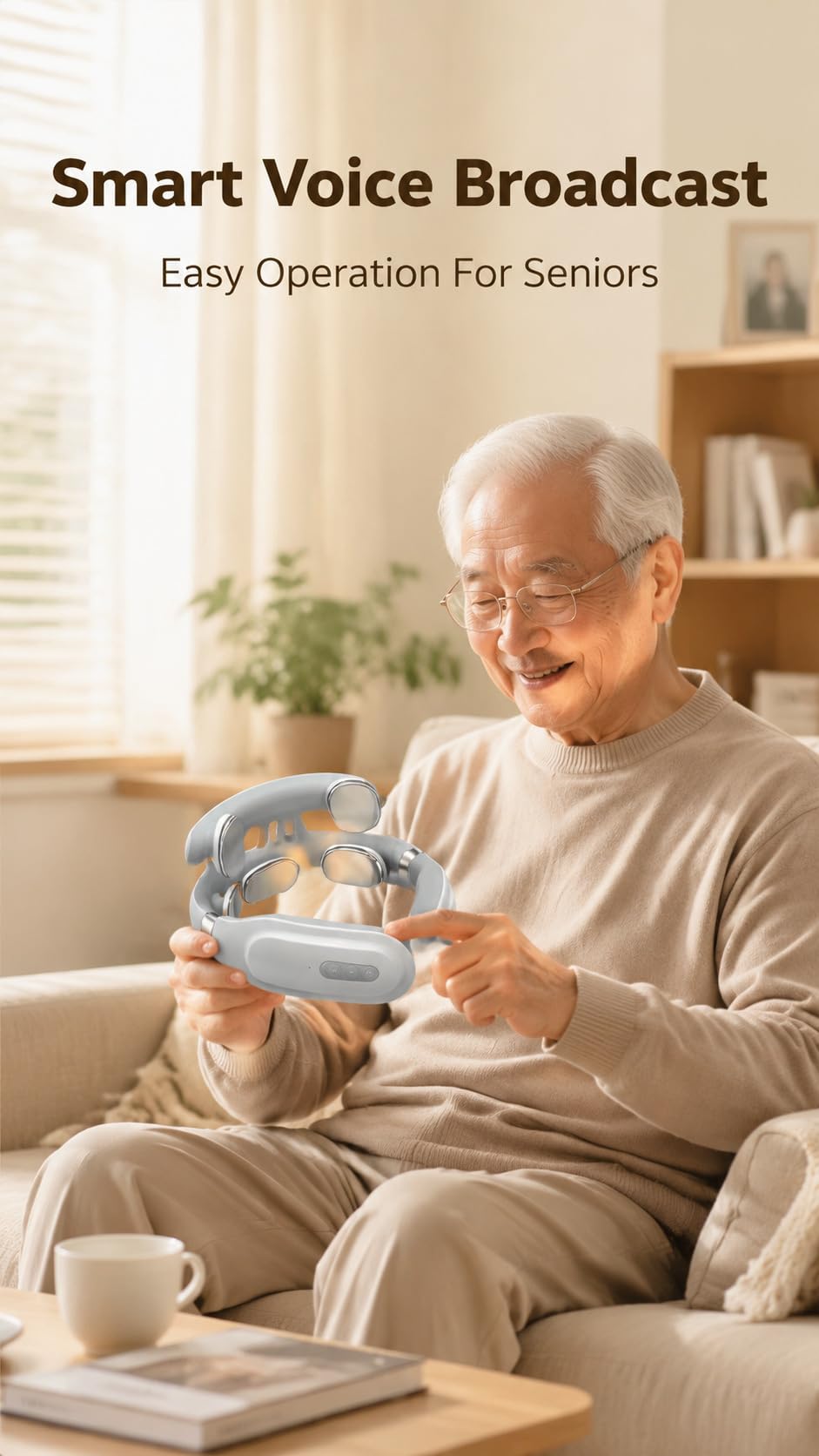 Vertaline CerviRest, Masajeador Cervical Recargable De 4 Cabezales Para Aliviar El Dolor De Hombros, 16 Niveles De Intensidad, Diseño Ergonómico, Masajeador De Nervios Portátil Para El Hogar (2pc)