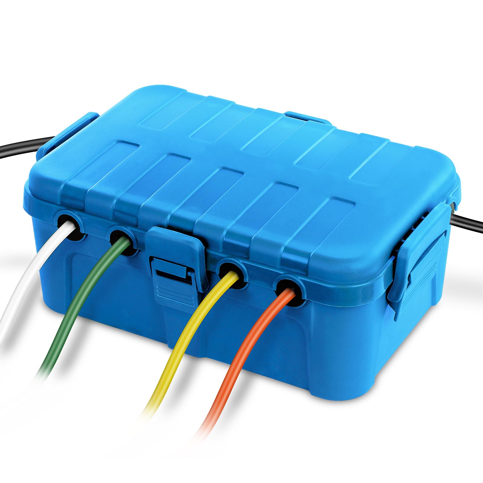 Flemoon Large Outdoor Electrical Box (12.5 x 8.5 x 5 inch), IP54 Waterproof Outdoor Extension Cord Cover Weatherproof, Protect Outlet, Plug, Socket, Timer, Power Strip, Holiday Light Decoration, Blue
