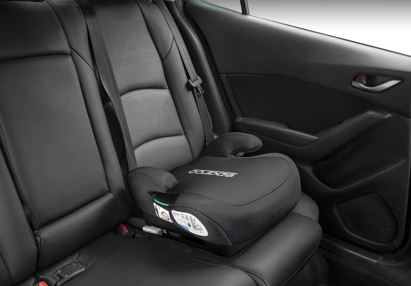 Réhausseur Auto Bas Enfant Sparco ISOFIX i-Size ECE R129 – 125 à 150 cm – Groupe 3 – Siège Voiture Sécurisé – Fixation ISOFIX – Assise Confortable – Housse Lavable – Coloris Noir