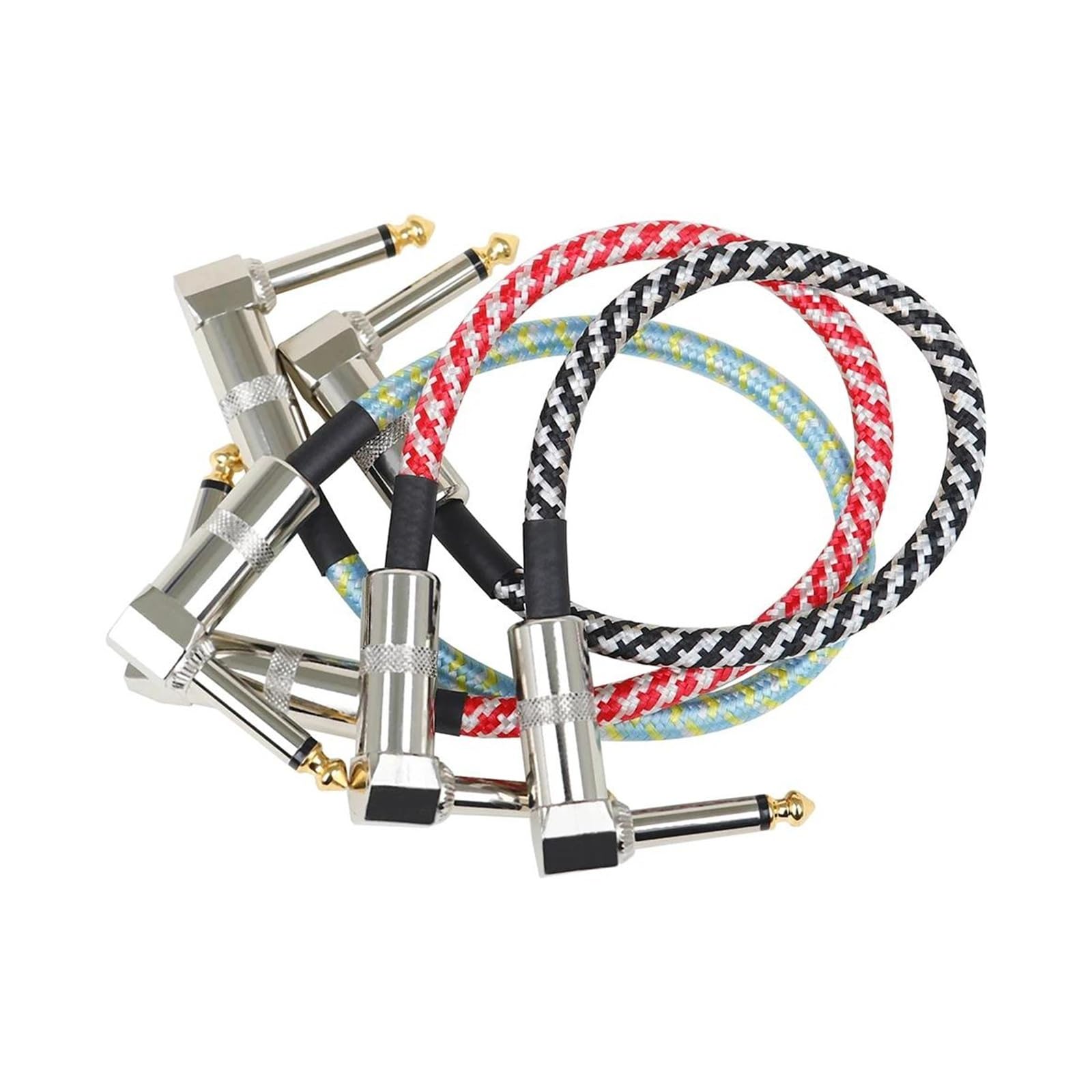 Kabel audio do gitary Wzmacniacz muzyczny do gitary elektrycznej i basu akcesoria do instrumentów strunowych 6 plecionych kabli
