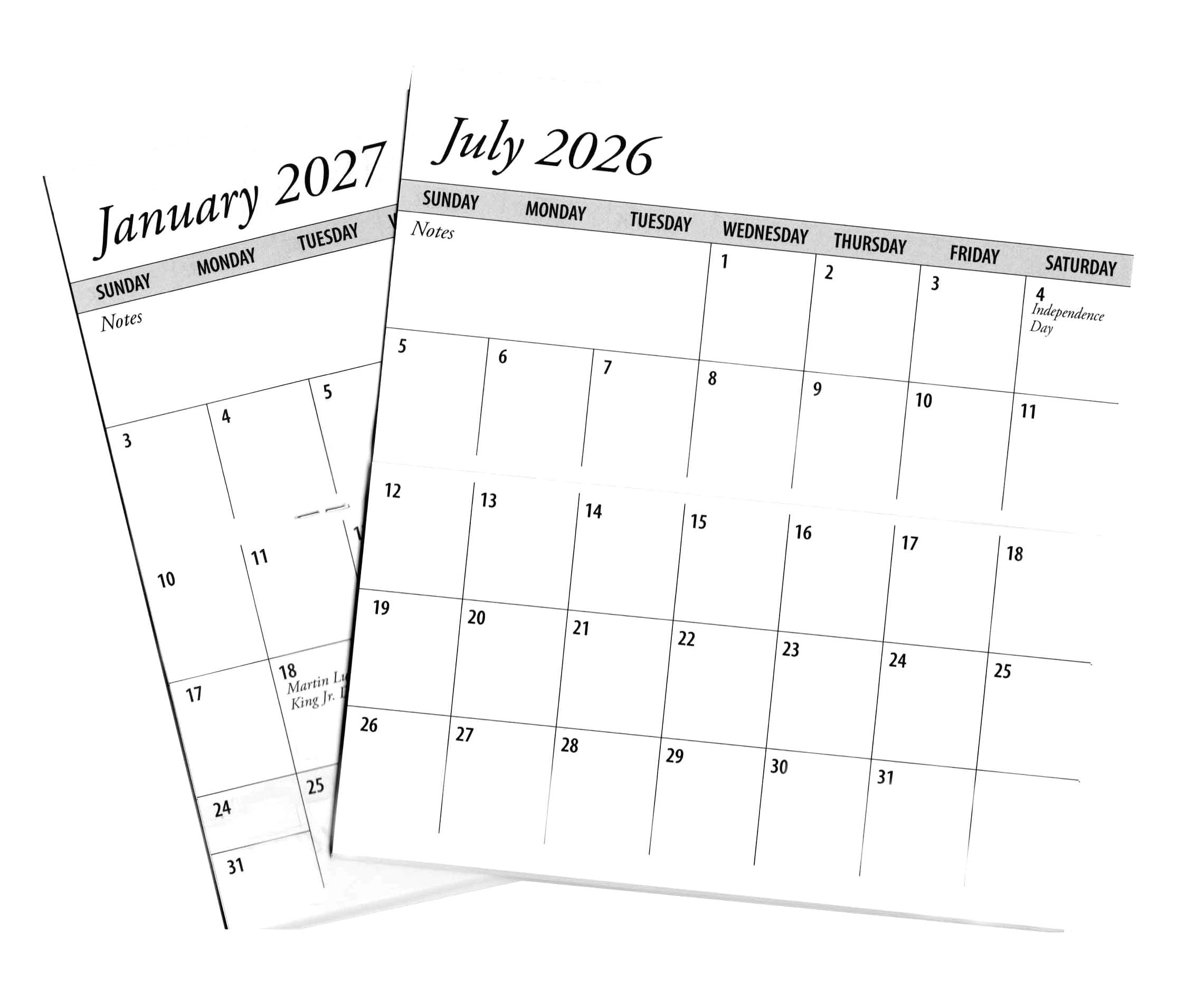 Taschenkalender 2 Jahre 2024 2025 mit Kartenhalter und Kartenhalter (blauer Schmetterling)