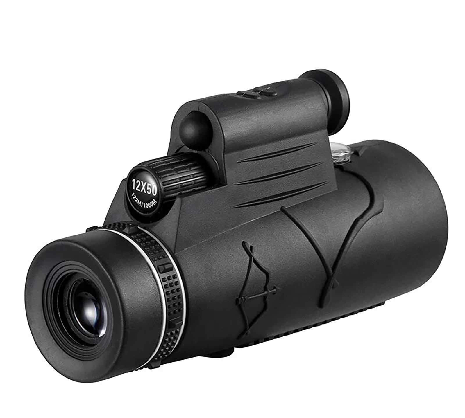 TELESCOPIO ZOOM 12X50 HD CON TREPPIEDI PER FOTO CON SMARTPHONE CON LED E LASER - CANNOCCHIALE STELLE