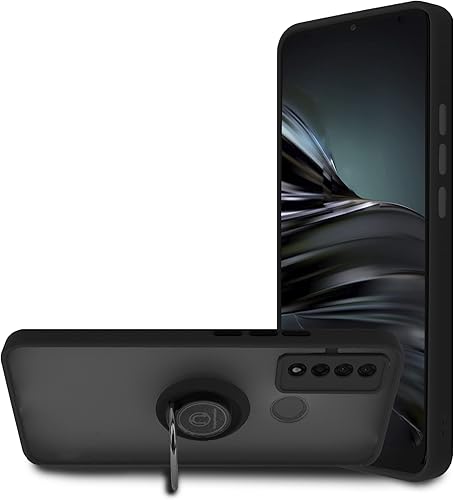 Miniatura 2 de JACKPOT WIRELESS Compatible con TCL 20 XE 20XE con vidrio templado, protección de cuerpo completo grado militar soporte magnético para anillo de