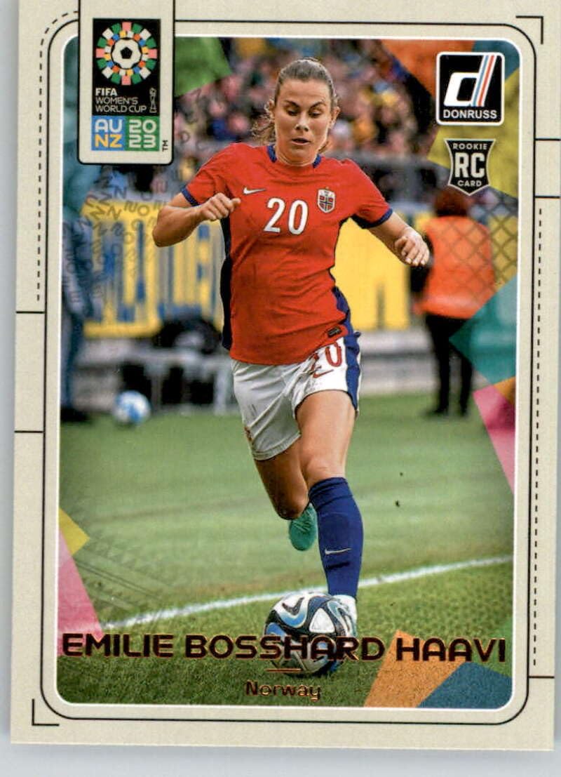 2023 Donruss FIFA Womens World Cup #130 Emilie Bosshard Haavi Norway RC Rookie Card Offiial Soccer Card in Raw (NM or Better) Condition