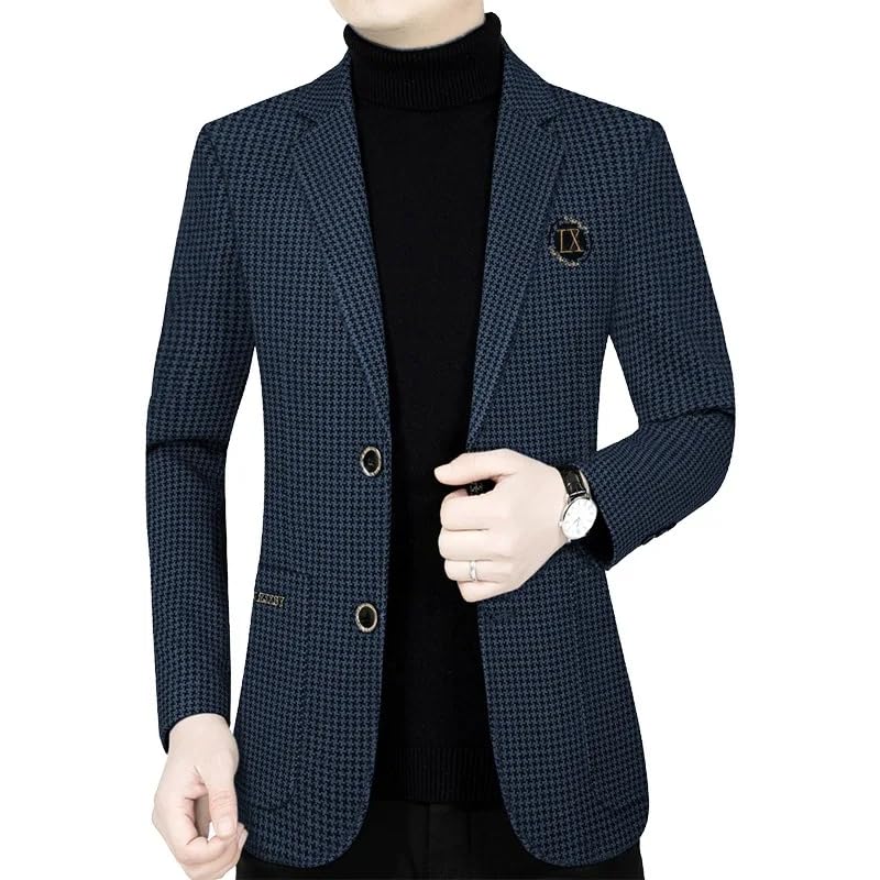 Men Plaid Business Blazers Jacket Male Casual Suits Coats Man Spring Slim Jackets3