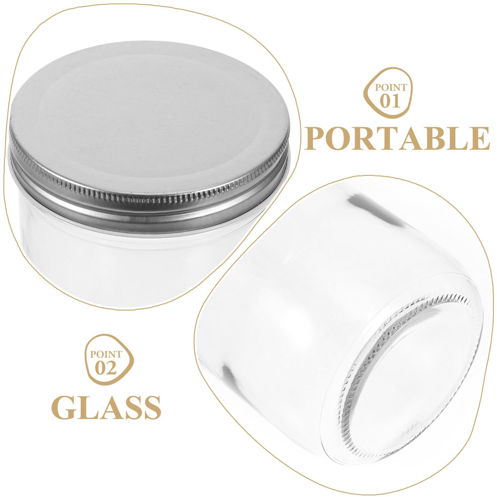 VICASKY 2stücke Pack Transparente Glasbehälter mit Deckel Luftdicht Verschlossene Gläser für Aufbewahrung Geeignet für Gefrierer Stapelbar und Einfach zu Reinigen