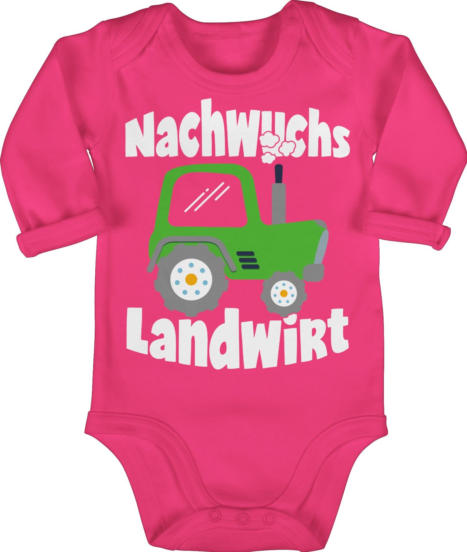 Shirtracer - Baby Body langarm Mädchen Junge - Sprüche - Nachwuchs Landwirt weiß