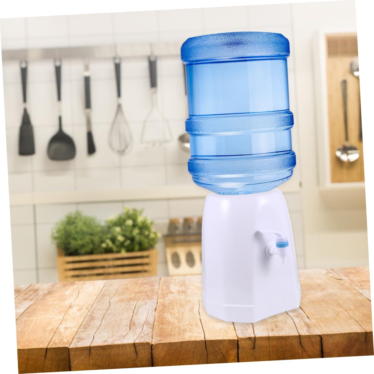 LIFKOME Fuente de Agua Potable de Escritorio Dispensador de Agua Plástico Fácil de Instalar y Diseño Integrado Adecuado para Oficina y Sala de Té