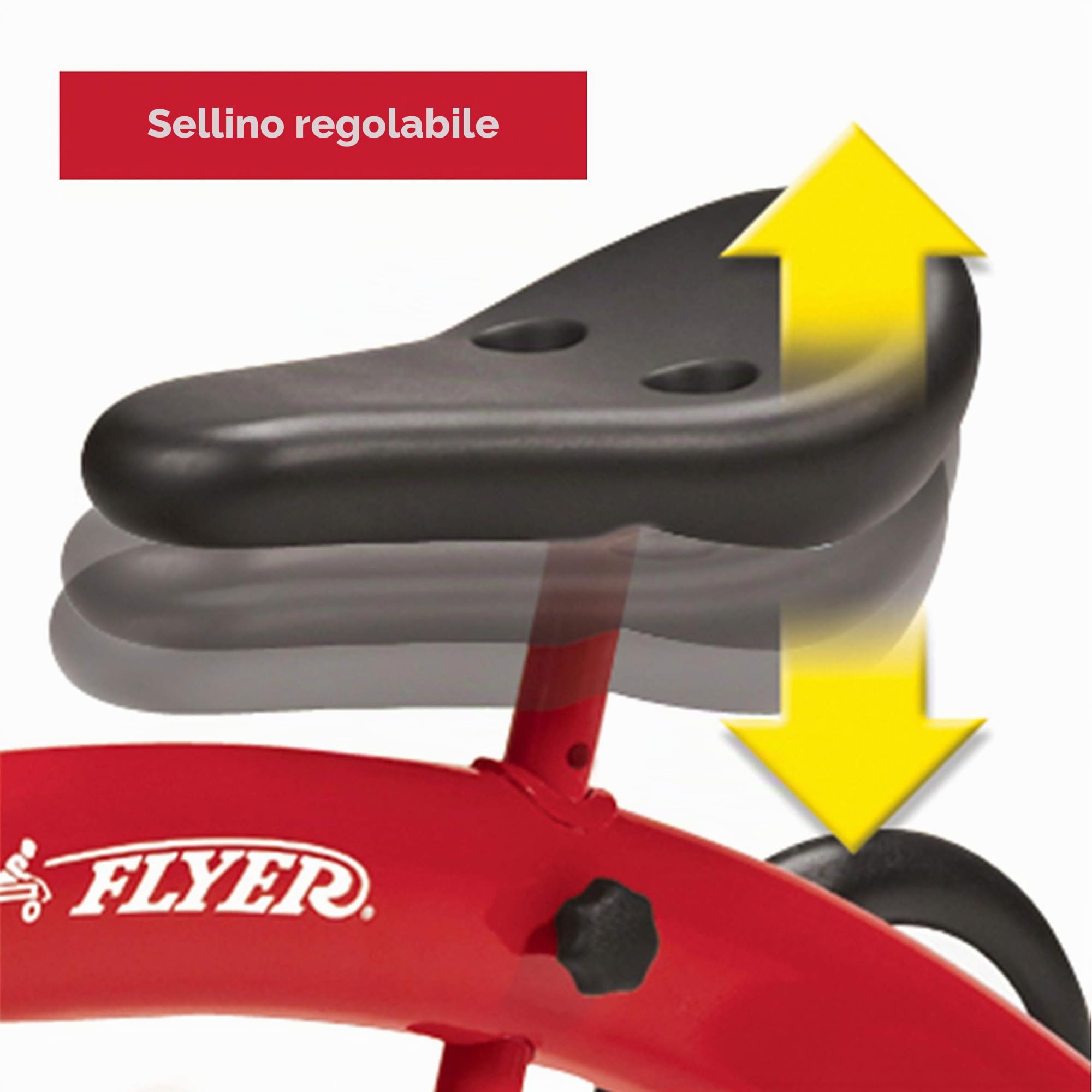 Radio Flyer Scoot About, Macchina cavalcabile bambini, Triciclo bambini giocattolo rosso per bambini da 1 a 3 anni, Interno ed esterno