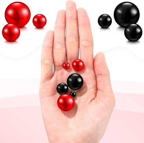 Miniatura 9 de 300 piezas de jarrón de perlas sintéticas, brocha de maquillaje, cuentas de perlas brillantes sin agujero, perlas de varios tamaños, perlas redondas