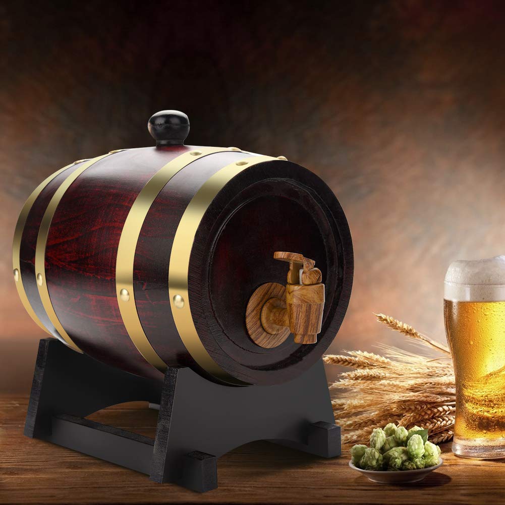 5L Whiskey Barrel Dispenser Oak Aging Barrels Home Whiskey Barrel