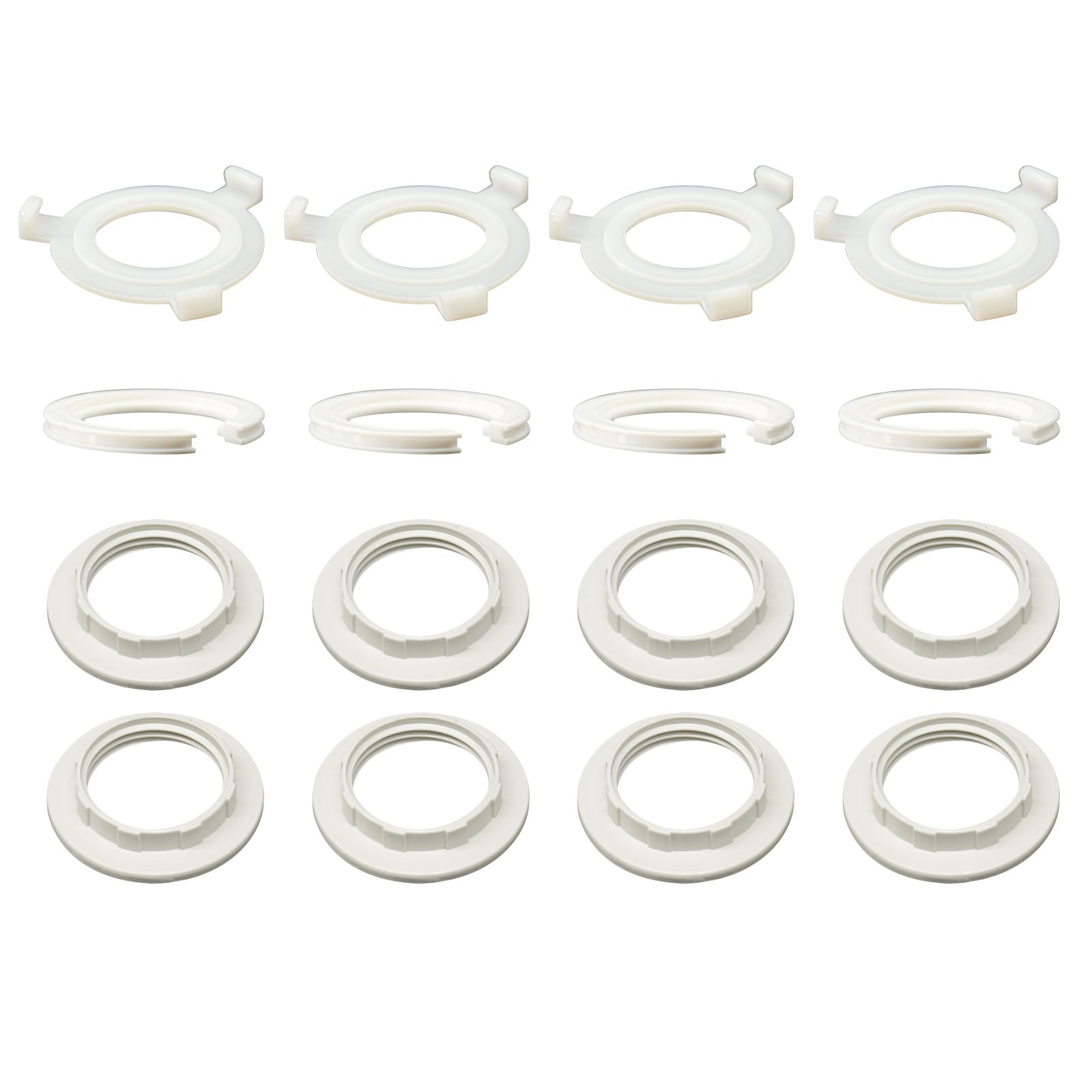 DAQUN 16 Pcs Light Shade Reducer Ring, Lampshade Ring, Lamp Shade Reducer Rings, E14/E27 Converter Adapter, Replacement