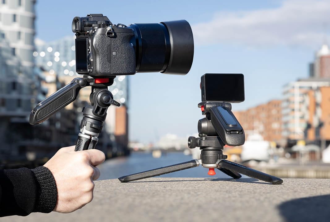 Rollei Creator Grip – ministatyw: elastyczny statyw 3 w 1 do pierwszorzędnych zdjęć z obrotową głowicą 360°, uchwyt na aparat kompaktowy i uchwyt na smartfon!