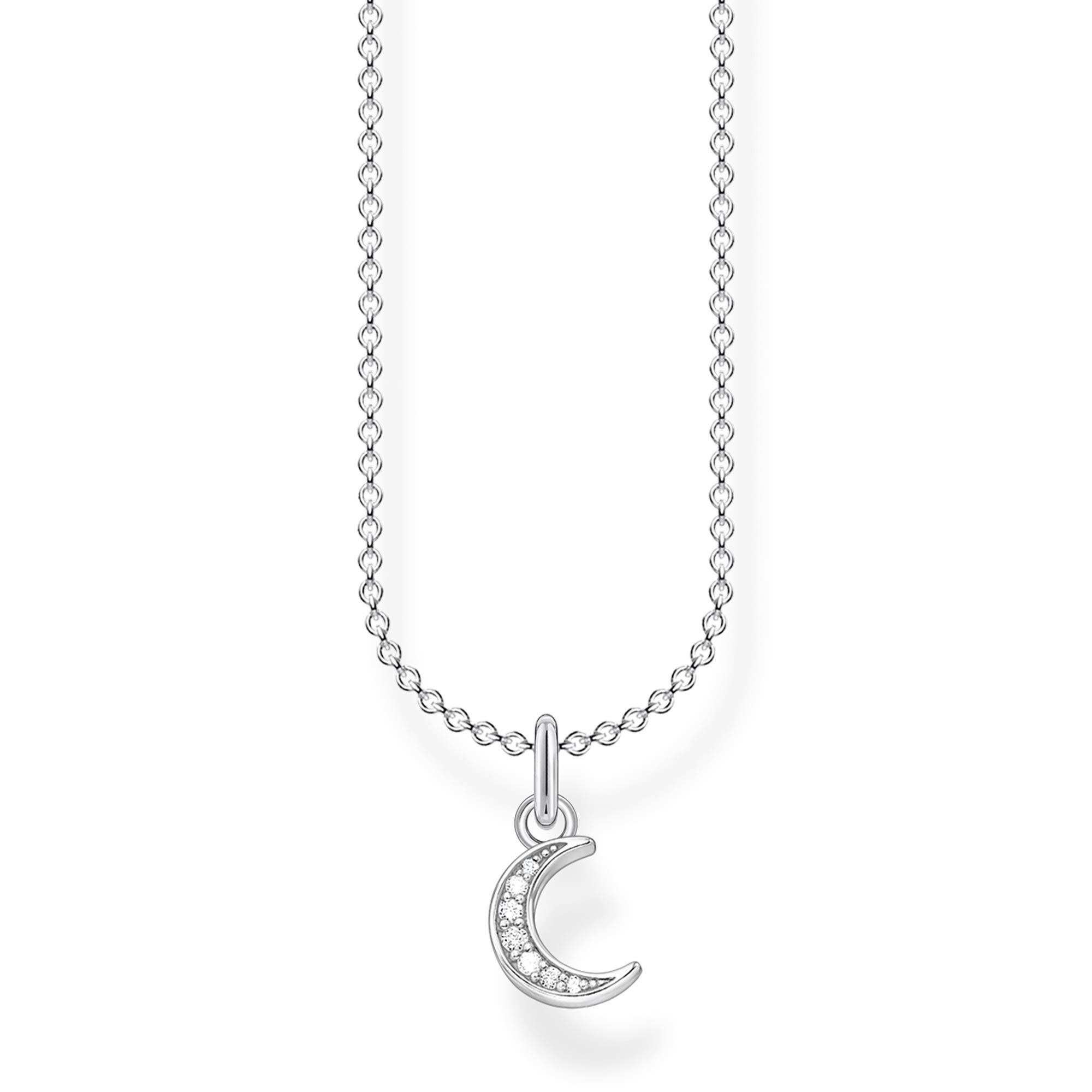 Thomas Sabo Necklace moon pavé silver 925 Sterling Silver