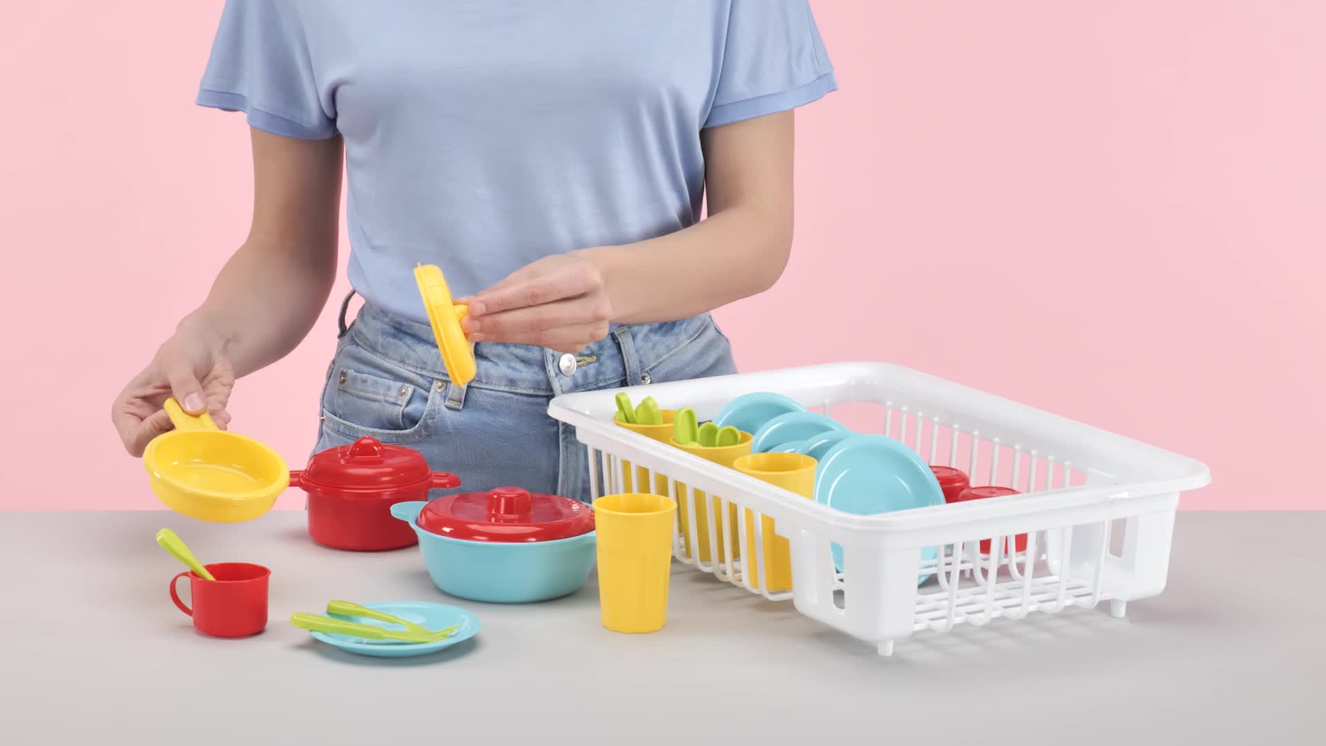 Set De Cocina De Imitación Con Escurridor Y 35 Piezas De Menaje – My Home Colors De ColorBaby, +3 Años