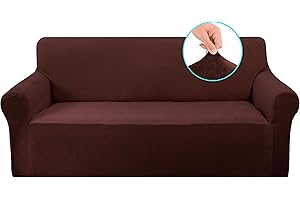 U-Nice Home Brown Velvet Couch Cover