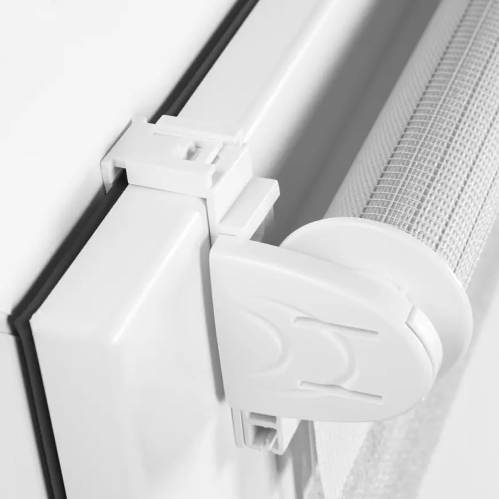 Set di 6 Supporti a morsetto lungo per tende a rullo doppie Klemmfix DuoRollo da serrare e incollare senza forare Ideali come accessori o ricambi per fissare su finestre e ante in PVC o legno